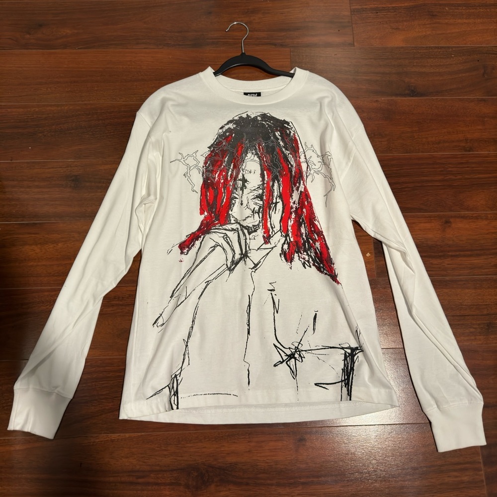 Revenge x Trippie Redd Lighning L/S White T-Shirt